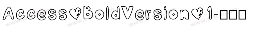 Access BoldVersion 1字体转换
